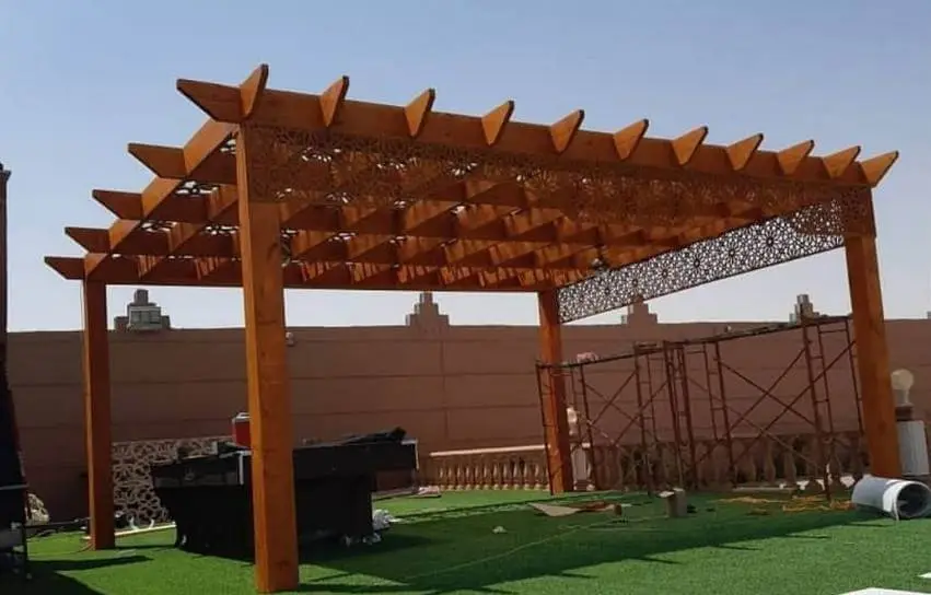 تصميم برجولة خشبية راقية الرياض