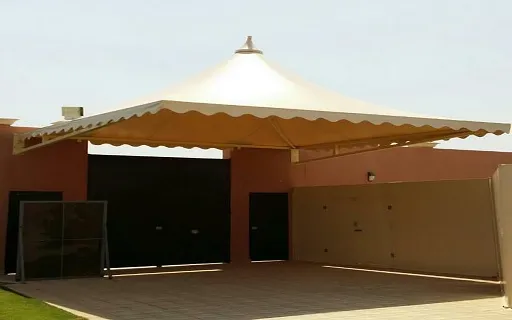 تصميم مظلة مدخل فيلا في الرياض